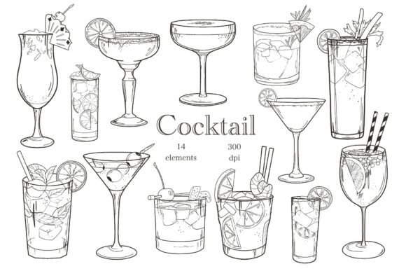 Download Cocktail Clipart, Drinks Illustrations - Premium Resources