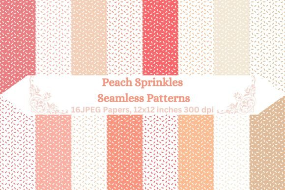 Download Peach Sprinkles Seamless Patterns - Sprinkles Collection
