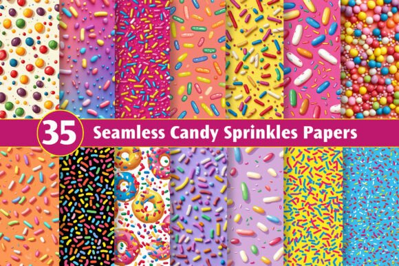 Download Seamless Candy Sprinkles Papers - Sprinkles Collection