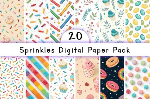 Download Sprinkles Digital Paper Pack - Sprinkles Collection