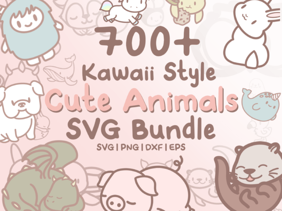Download 700+ Kawaii Animals SVG Illustrations - Premium Bundle