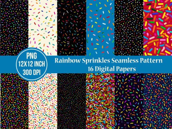 Download Rainbow Sprinkles Seamless Pattern - Sprinkles Collection